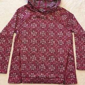 T by Talbots Pink Snowflake Sweatshirt